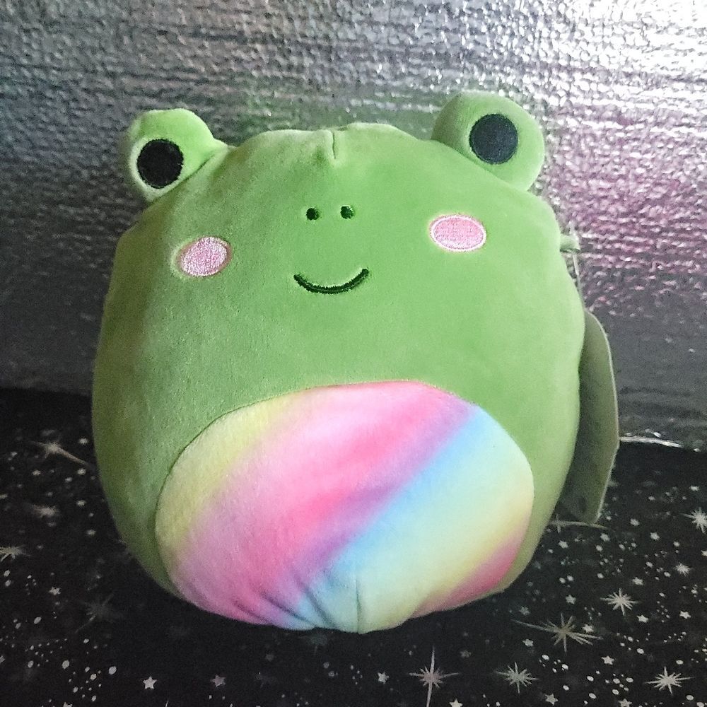 🐸 Doxl The Green Rainbow Belly Frog 7" Squishmallow: Brand New